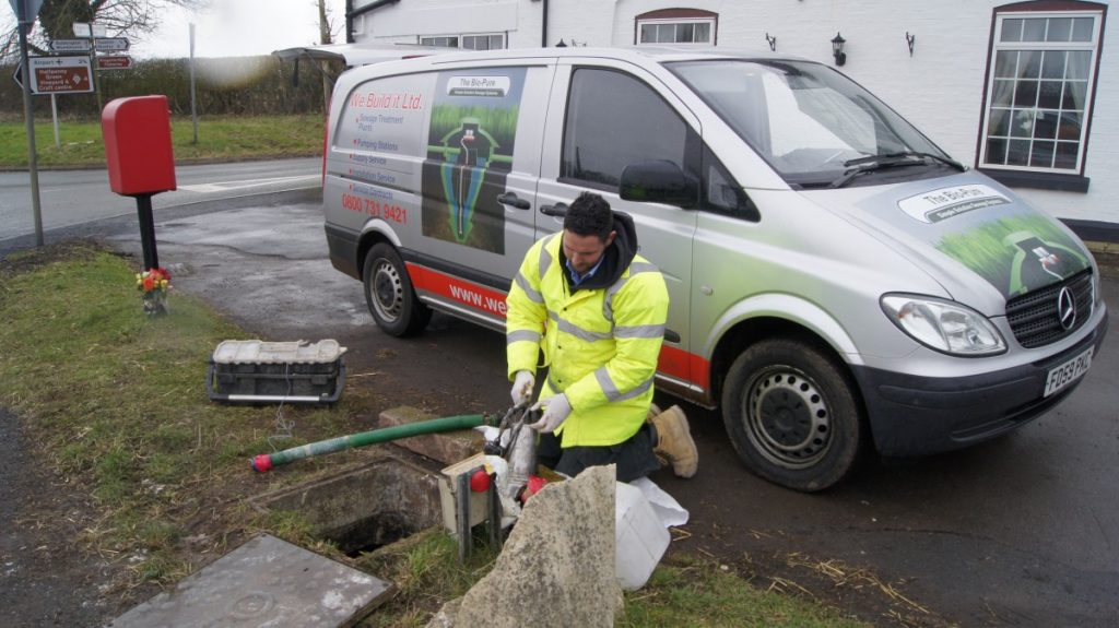 Man carrying service Plan & maintenance on air pump