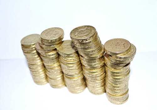 Stack of pound coins